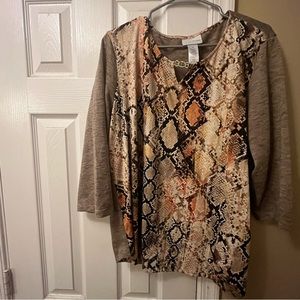 Snake print Alfred Dunner blouse